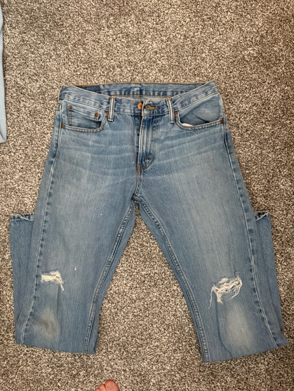 Men’s Levi's Light Blue Distressed Bootcut Jeans